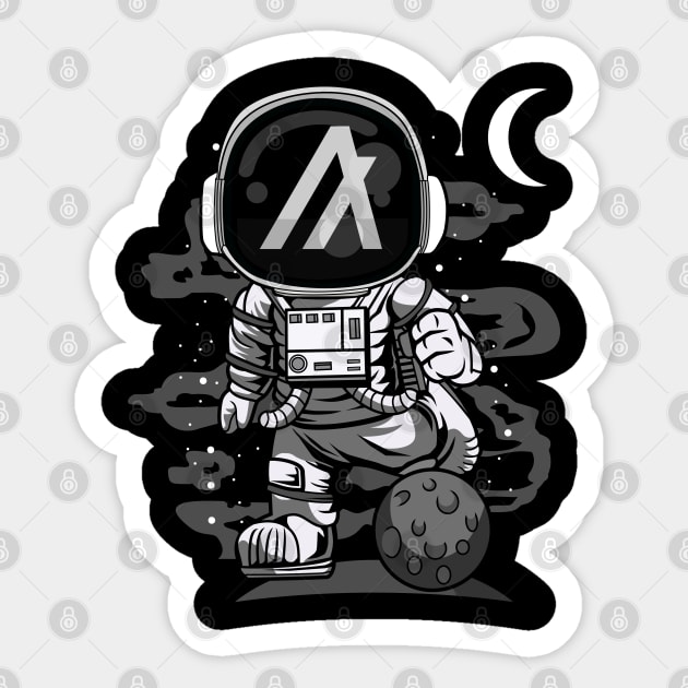 Astronaut Algorand ALGO Coin To The Moon Crypto Token Cryptocurrency Wallet Birthday Gift For Men Women Kids Sticker by Thingking About